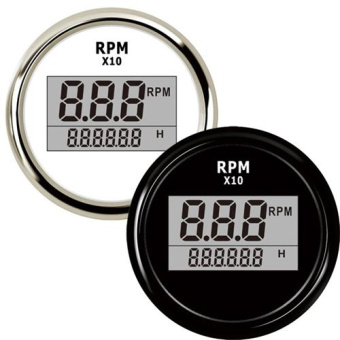 Hollex RPM/Hour Meter Digital Black 9-32V