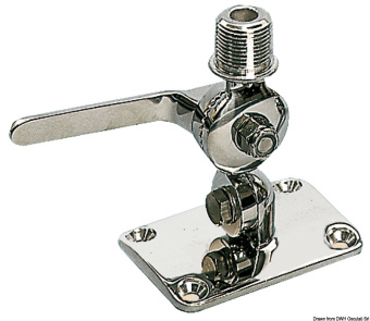 Osculati 29.899.00 - Double Swivelling Base For Radio Antennas