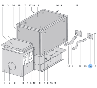 Vetus GEN1531 - Connection Plate Water Inlet