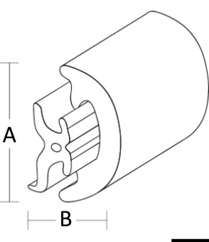 Osculati 44.052.05 - Radial PVC Fender Profile Only Cable Tray 70 mm 2m Cut-Down Size