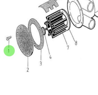 Nanni Diesel 970307476 - Sea Water Pump Bolt for 4.220HE, 5.280HE, and N4.50 Engines