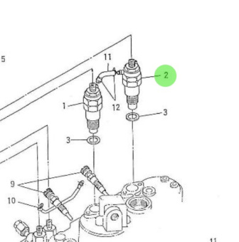 Nanni Diesel 970492108 - Double Injector Assembly for 2.60HE and 3.90HE Engines