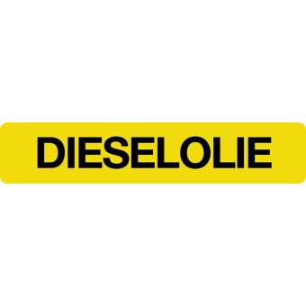Marine Diesel Oil Identification Sticker, Dutch, Soft PVC, 10×2 cm