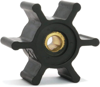 Jabsco 7273-0003-P - Nitrile Impeller, Drive Type 4, 6 Blade, 2 Diameter, 7/8 Width, 5/16 Shaft, Plastic Insert