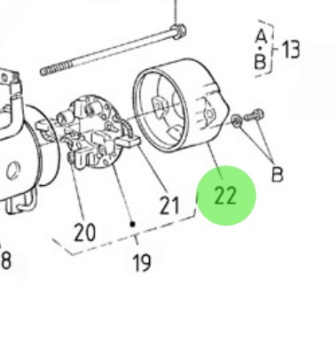 Nanni Diesel 970313689 - Rear Bracket Assembly for Starter
