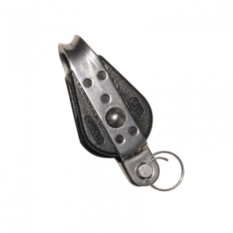 Viadana Delrin Ball Bearing Single Block with Becket and Fixed Head for Rope up to 6-10 mm, 22-38 mm Sheave