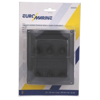 Euromarine Watertight Electrical Panel - 6 Positions - Grey ABS