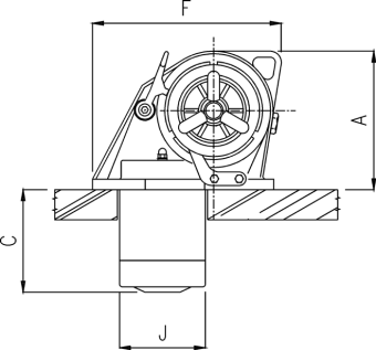 Lofrans Windlass Horizontal, Model 'Kobra', 10mm, 24v, 1000w, With Drum