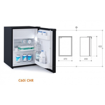 Vitrifrigo 0400-0565 - Black Refrigerator C39I CHR