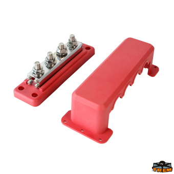 Trem K0582004 - Busbar E 4xM10 8xM4 600A Red Colour