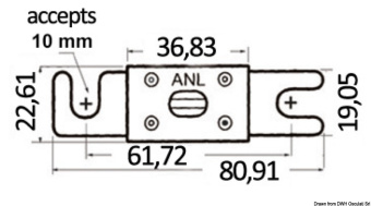 Osculati 14.100.44 - High Capacity Fuses 100 A (10 pcs.)