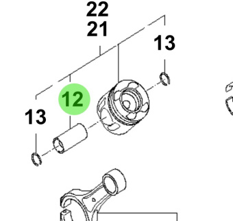 Bukh 23412-3A000 - Piston Pin for S270J Engines