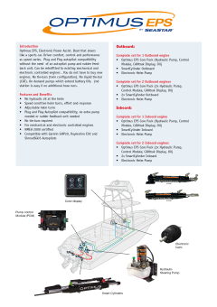 SeaStar Set Optimus EPS Outboard For 1 Engine & 1 Station