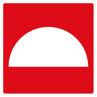 Marine Fire Extinguishing Installation Identification Sticker, Soft PVC, 10×10 cm
