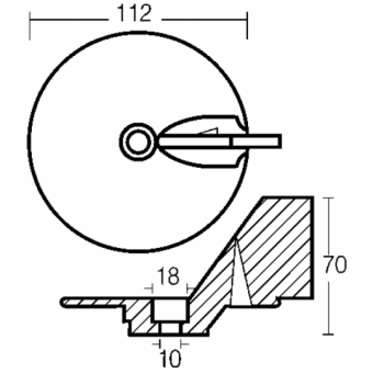 E. Polipodio Zinc Orientable Fin For 40-70 HP Engine