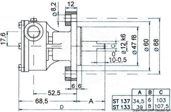 Osculati 16.137.00 - NAUCO Pump - Model ST137 3/8 "(1 set. 1 pc each)