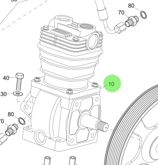 Steyr 2205511-0 - Air Compressor Spare Part for Steyr M160068 Engines