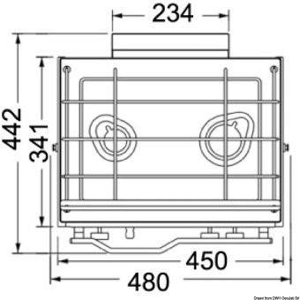 Osculati 50.375.00 - TECHIMPEX Classic 480 x 442 x 442 mm Gas Cooker