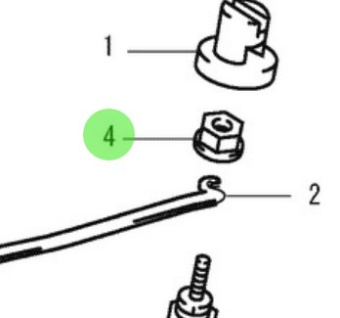 Nanni Diesel 970316196 - Flange Nut for Glow Plug Assembly