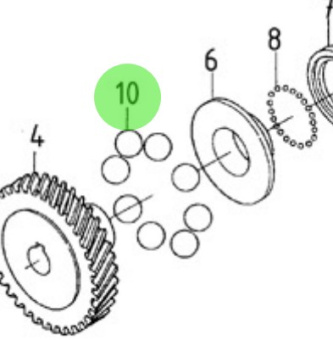 Nanni Diesel 970492132 - Governor Ball Bearing for Injection Pump Systems