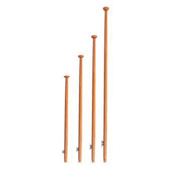 Allpa Wooden Flag Pole, Varnished, L=1250mm, Ø28mm, Base Ø22mm, With Nylon Cleat