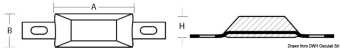 Rectangular Anode with Insert 250 g 95x34x17 mm - Osculati 43.907.01