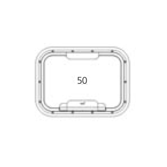 Goiot Portlight, Opening, Model 'Opal 50', For Hull Thickness 5-33mm, Outside 369x273mm