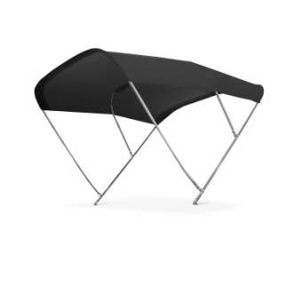 Tessilmare Bimini Top Binox 3 Arches Stainless Steel 316L 215 cm - Black