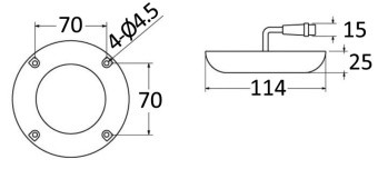 Osculati 13.294.01 - Underwater Light 6x3W White LEDs With Screws