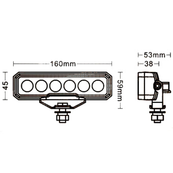 Mantagua Floodlight LED Brehat - 1500LM 12-36V (IP67) (Beam Angle 40°)