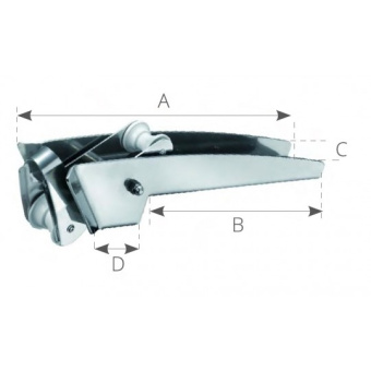 Stainless Steel Hinged Bow Roller For Anchor 20 kg