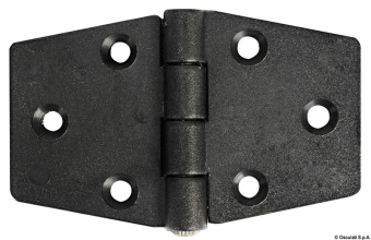 Osculati 38.823.20 - Reinforced Nylon Hinge, Black 98x65 mm