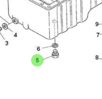 Nanni Diesel 970314236 - Oil Pan Drain Plug for N4.38 Engines