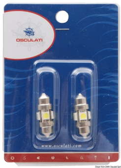 Osculati 14.301.22 - 2 Festoon LED Bulb 38 mm 3000 K