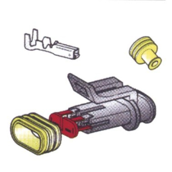 Waterproof Superseal Female Socket For 2 Conductors