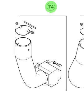 Steyr 2178925-0 - Painted Exhaust Pipe Assembly for Sternpower Steyr Engines