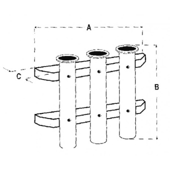 Wall Mounted Stainless Steel Rod Holder