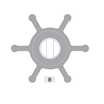 Johnson Pump 09-1026B-1 - Impeller for Johnson F4/F5 Pumps (6 Blade)