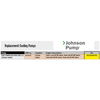 Johnson Pump 10-24967-02 - Self-Priming Bronze Cooling Water Impeller Pump F4B-9 (Fischer Panda)