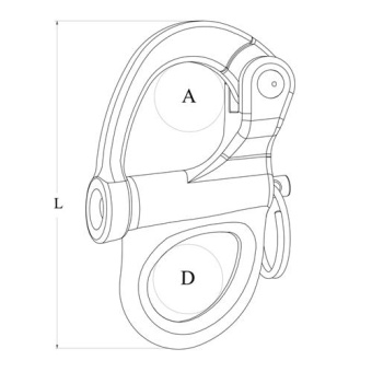 Hollex Snap Shackle 66mm Fixed Eye Stainless Steel 316