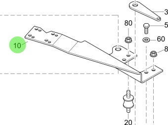 Steyr 2178954-0 - Driving Lever Console Potentiometer Bracket M16