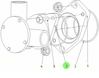Nanni Diesel 48100876 - Cooling Water Pump for Seawater Pump Assembly