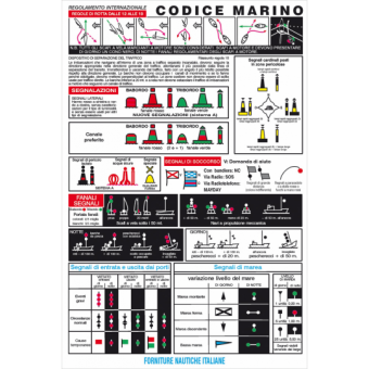 ERREGRAFICA Self-Adhesive Marine Code Table, 160×240 mm