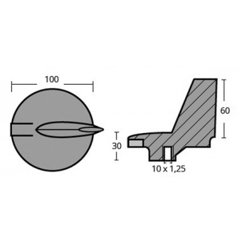 Tecnoseal Aluminium Fin For L225/ZL250/300HP 2T Engine
