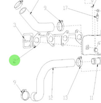 Nanni Diesel 970314973 - Exhaust Collar Gasket for N4.85 and N4.100 Engines