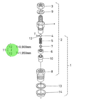 Nanni Diesel 970313839 - 1.525 mm Injector Adjusting Washer for N2.14 and N3.21 Engines
