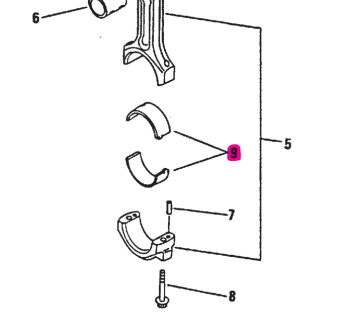 Northern Lights 6222-31-3050 - Connecting Rod Bearing Assembly, Std. 