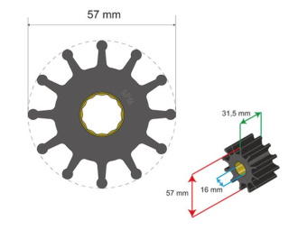 Albin 06-01-012 - Premium Impeller Kit