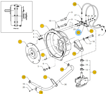 Vetus STM8208 - Clamp ø 55