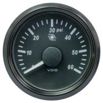 VDO A2C3833470025 - SingleViu 2107 Turbo Pressure 60PSI Black 52mm